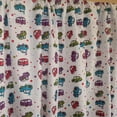 thumbnail image 3 of Cotton Curtain Automobile Print 58 Inch Wide Cars and Trucks White, 3 of 3