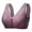 Purple, variant on Lovskoo Women's Bra Lace Full Coverage Front Closure Posture Back Unpadded Wireless Comfortable Breathable Support Bra Beige