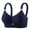 Dark Blue, variant on No Underwire Bras for Women Stay-in-Place Cup Comfortable Soft Support Brassiere Full Coverage Bras Green 42