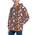 thumbnail image 2 of Easygdp Pumpkin And Flying Bat1 Boys Hoodie Kids Sweatshirt Youth Pullover With Hood-Large, 2 of 6