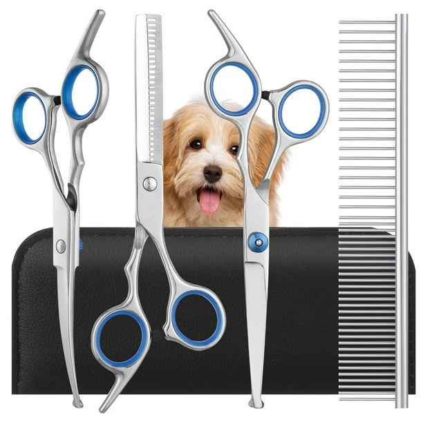 Prdigy 4PCS Dog Grooming Scissors with Safety Round Tip, Stainless