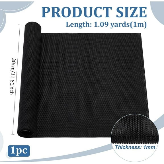 1pc Solid Colored Cross Stitch Fabric 14CT Aida Cloth Black 100x30x1mm