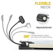 Anpro 2 Pack Rechargeable Book Light, Clip On Reading Light for Bed, 6 LED, 3 Colors & Brightness, 40H Battery, Eye-Caring Flexible Gooseneck Book Lamp