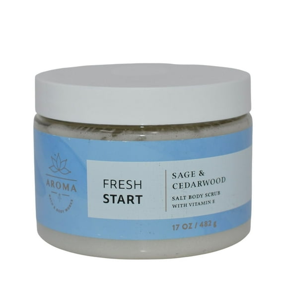 Bath and Body Works Fresh Start Sage & Cedarwood Salt Body Scrub (17 OZ / 482 G)