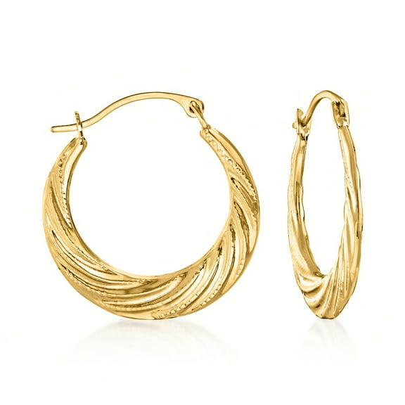 Ross-Simons 14kt Yellow Gold Twisted Hoop Earrings, Women's, Adult