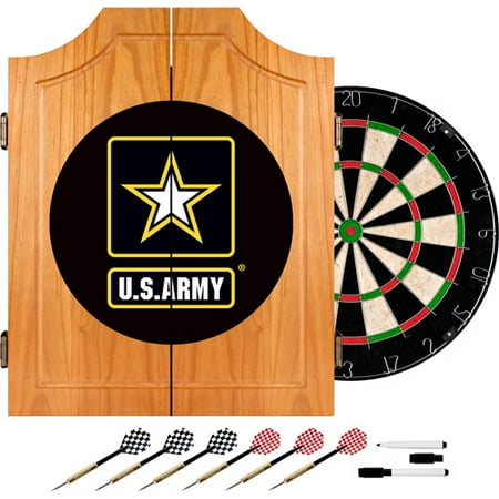 U.S. Army Wood Dart Cabinet Set