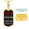 thumbnail image 3 of The Best Thing Happened To Me Stainless Steel or 18k Gold Premium Swivel Dog Tag Keychain, 3 of 16