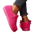 thumbnail image 4 of Willtoo Women's Loafers Lace Up Faux Fur Lining Keep Warm Athletic Sneakers Lightweight Sports Shoes Cozy Non Slip Winter Fashionable Casual Shoes, 4 of 5