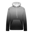 thumbnail image 6 of SwiftWear Hoodies for Men Casual Fashion Pocket Gradient Color Pullover Long Sleeve Tops Hooded Sweatshirt, Dark Gray XXXL, 6 of 6