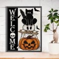 thumbnail image 1 of Cuadros Decorativos Pintura de diamante 5D DIY Taladro redondo completo Lámpara de calabaza de Halloween Decoración para el hogar (K907) DQrwqpou embutido en tela, 1 of 7