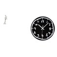 thumbnail image 1 of Escultura artística de bailarina moderna y reloj de pared acrílico minimalista, adorno creativo de escritorio y pared para dormitorio, oficina, cocina, 1 of 8