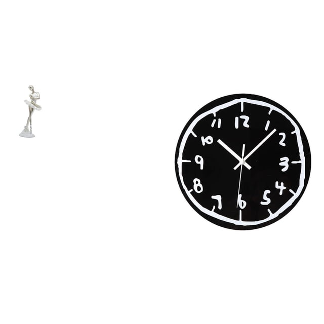 Escultura artística de bailarina moderna y reloj de pared acrílico minimalista, adorno creativo de escritorio y pared para dormitorio, oficina, cocina