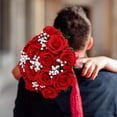 thumbnail image 7 of Zukuco 12Pcs Silk Roses Artificial Flowers Realistic Single Stem Flowers Fake Rose Bouquet for Arrangement Wedding Party Office Home Decor (Red), 7 of 7
