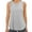Gray, variant on Lightweight Racerback Workout Tank Tops for Women High Neck Athletic Long Tanks Fast Dry Sleeveless Running Shirts