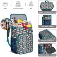 thumbnail image 5 of Travel Cooler Bag - Blue Background Football Hot Air Balloons Pattern Camping Beer Cooler Backpack with Bottle Opener- Waterproof Insulated Picnic Backpacks - Cooler Bag for Beach, 5 of 6