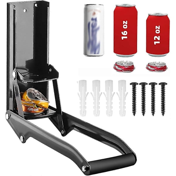 Heavy Duty Aluminum Wall Mounted Can Crusher, Bottle Opener, Beer and Soda Crusher, 100% New