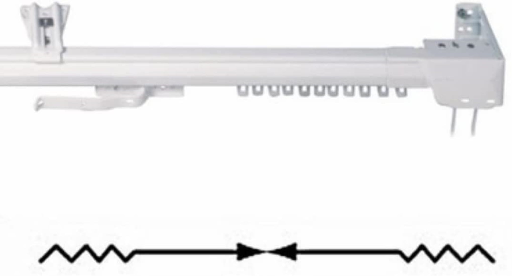 Kirsch Superfine Traverse Curtain Rod Set for Windows 86150 inches