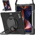 thumbnail image 4 of Funda con soporte de anillo ajustable para iPad de 9,7 pulgadas (2018) con correa para el hombro, gran soporte de anillo ajustable, protección contra golpes., 4 of 5