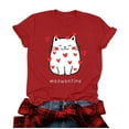 thumbnail image 1 of Penkiiy T-Shirt Graphique Cœur Amoureux pour Femmes Col en V Saint-Valentin Couple Amusant Manches Courtes Décontracté Cadeau m Rouge, 1 of 4