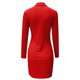 thumbnail image 5 of Nuevo vestido de manga larga con cremallera en la solapa y cintura alta - Conjunto con falda corta, tejido elástico suave, diseño elegante para citas, fiestas y ropa informal, 5 of 5