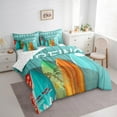 thumbnail image 3 of Castle Fairy Ocean Surfing 7-Piece Twin Bedding Sets,Lodge Cabin Bedding Comforter Set,Palm Tree Breathable Sheet Sets,Super Cozy Rustic Room Decor,Reversible, 3 of 8