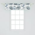 thumbnail image 2 of Blue Floral Window Valance, Romantic Pastel Summer Themed Pattern of Flowers in Soft Sky Colors, Curtain Valance for Kitchen Bedroom with Rod Pocket, 54" X 18", Pale Blue Off White, by Ambesonne, 2 of 2