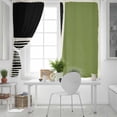 thumbnail image 5 of Sage Green Black Blackout Curtains for Bedroom, Farmhouse Striped Modern Abstract Art Thermal Insulated Kitchen Drapes with Grommets, Light Blocking Window Treatment, 2 Panels 42" x 54", 5 of 7