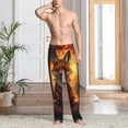 thumbnail image 2 of Naloa Sunset Maple Tree Fox Pajama Pants Men, PJ Bottoms, Sleep & Lounge Pants-Large, 2 of 6