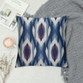 thumbnail image 2 of PIKWEEK  Ikat Ogee Accent Decorative Throw Pillow Covers (Navy Blue), 2 of 5