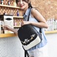 thumbnail image 1 of Mochila Mochila de lentejuelas brillantes con purpurina para mujer, mochilas escolares de viaje florales (negro), 1 of 5