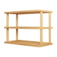 thumbnail image 2 of FcBaudy 3 Tier Wooden Shelf Bookcase Modern Open Bookshelf Bamboos Shoe Rack Storage Rack Multifunctional Display Stand For Living Room Bedroom Office Woods Organizer, 2 of 6