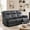 Black- Sofa, variant on Modern Leather Reclining Chairs with Overstuffed Arm Lazy Boy Sofa Chair Manual Nursery Recliner ,Black