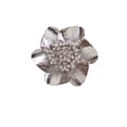 thumbnail image 4 of Women Ring Silver Metal Elastic Band Fashion Flower Rose, 4 of 14
