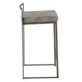 thumbnail image 3 of Fuji Industrial Stackable Counter Stool in Antique with Stone Cowboy Fabric Cushion by LumiSource - Set of 2, 3 of 8
