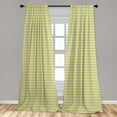 thumbnail image 5 of Ambesonne Chevron Curtains, Tribal, Pair of 28"x95", Yellow Pale Grey, 5 of 5
