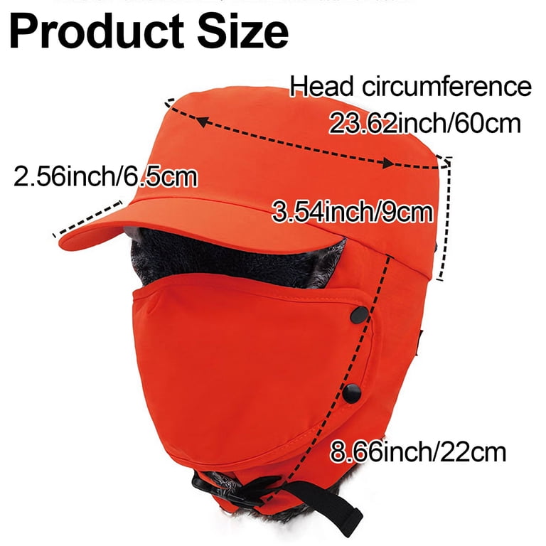 Waterproof Trapper Hat with Ear Flaps and Detachable Face Mask, Nylon, Unisex Amazon.com: RefrigiWear Insulated Trapper Hat with  main image 2