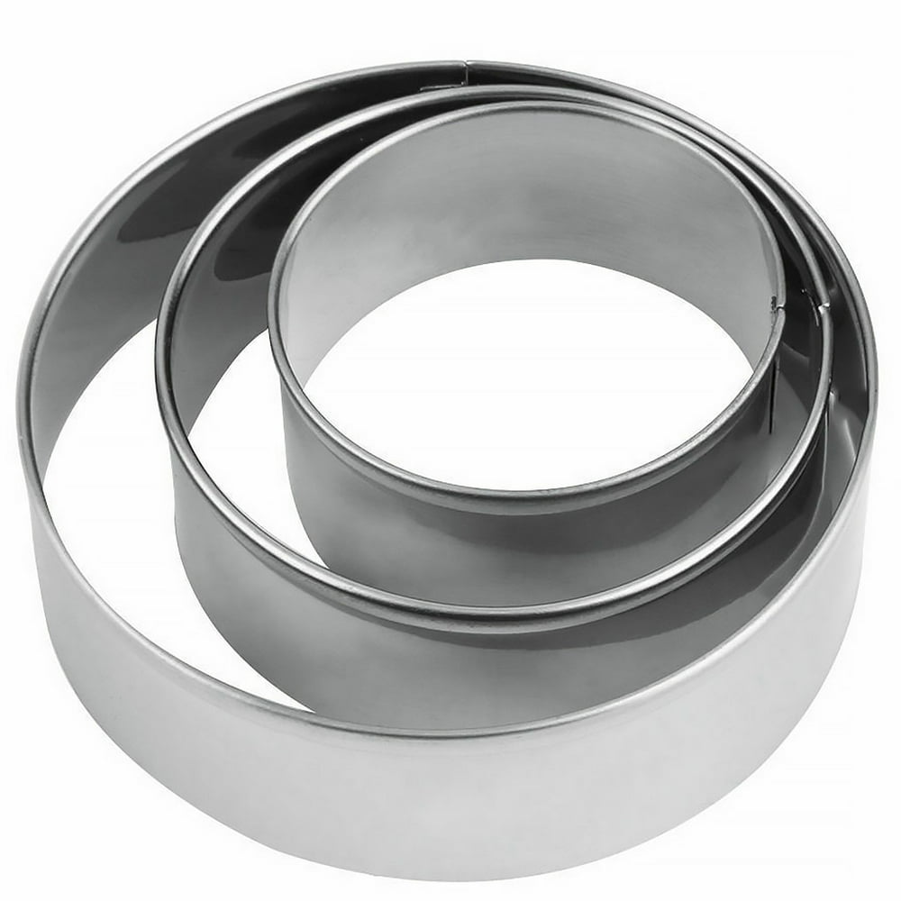 TureClos Biscuit Mold Cookie Baking Mould Stainless Steel Vegetable Fruit Biscuit Slicer, 3 Pcs