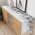 Eucalyptus Leaves Cotton Linen Table Runner Gray Leaves Idyllic Winds ...