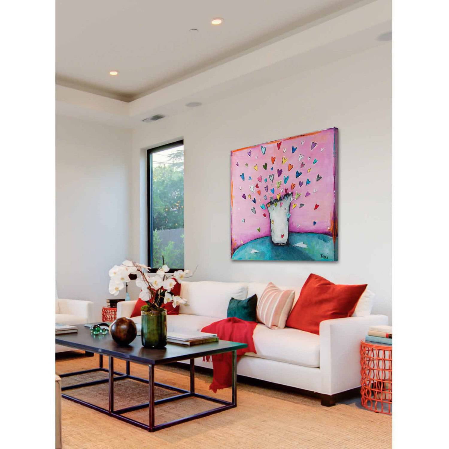 Marmont Hill "Filled to the Brim With Love" by Tori Campisi Painting Print on Canvas