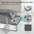 thumbnail image 2 of UPSKY Stainless Steel Cat Litter Box with Lid, XL Large Metal Litter Box for Large Breeds, Enclosed Kitty Litter Pan with High Sides, Leak-Proof & Non-Stick, Easy to Clean, Scoop and Mat Included, 2 of 6