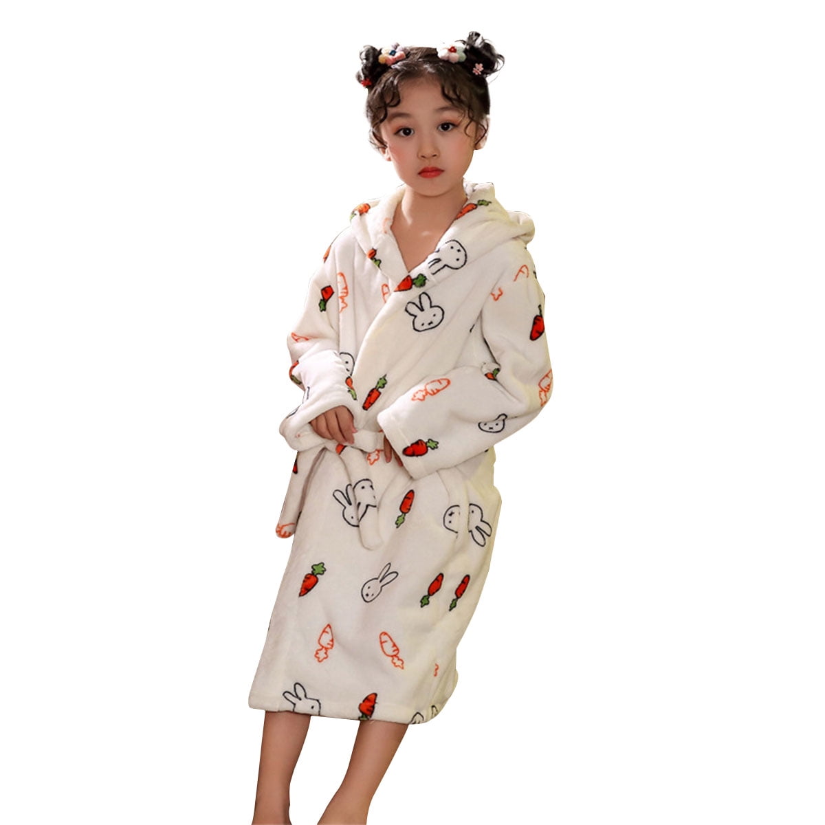 Boys Girls Bathrobes Toddler Kids Hooded Robes Sleepwear for Girls Boys