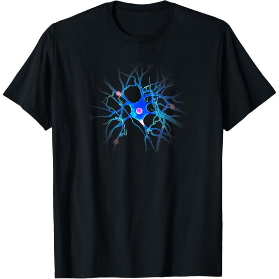 t-shirt Brain Neuron Shirt Fancy Blue Nerve Neurology Neuroscience T-Shirt mens t shirt,black,women,funny,misfits,men,journey