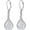 04-White Crystal, variant on 925 Sterling Silver 12 Months Birthstone Dangle Earrings for Women, 10 * 7 mm Pear Shape Gemstone Teardrop Leverback Earrings with Cubic Zirconia, Jewelry Gifts for Birthday