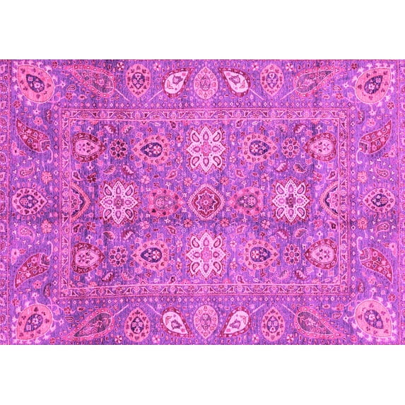 Ahgly Company Indoor Rectangle Oriental Pink Traditional Area Rugs, 2' x 5'