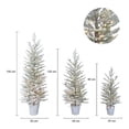 thumbnail image 4 of Árboles con Luces Holiday Time De Porche Pre-iluminados con Ramas de PE y Copos de Nieve y Luces LED, 4 of 4