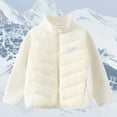 thumbnail image 2 of Kids Winter Coats,Girl Puffer Jacket Zip Up Jacket Girls Beige Jacket Windproof Warm Kid Puffer Jacket Boys Winter Coat Size 3-4 Years, 2 of 3
