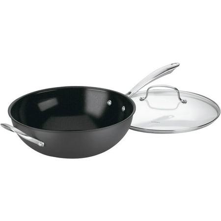 12' Stir Fry Wok - Cuisinart Greengourmet Hard Anodized Eco Friendly Non-Stick 12