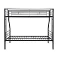 thumbnail image 3 of Harper & Bright Designs Twin Over Full Metal Bunk Bed with Ladder and Guardrail, Metal Bed Frame with Large Under Bed Storage for Bedroom, Black, 3 of 6