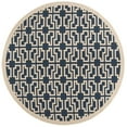 thumbnail image 4 of SAFAVIEH Courtyard Thurstan Geometric Indoor/Outdoor Area Rug, Navy/Beige, 2' x 3'7", 4 of 8