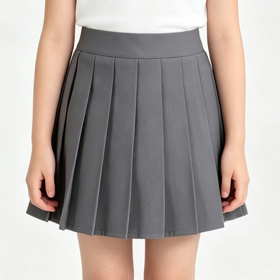 Girls Pleated Skirt School Uniform Skirt Casual Tennis Skirts Daily School Sports Holiday Party